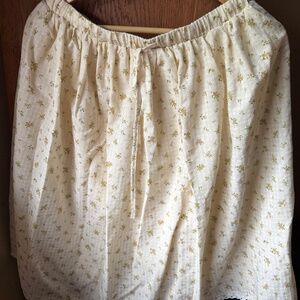 Shop Dahl Cream Floral Elastic-Waist Women's Skirt